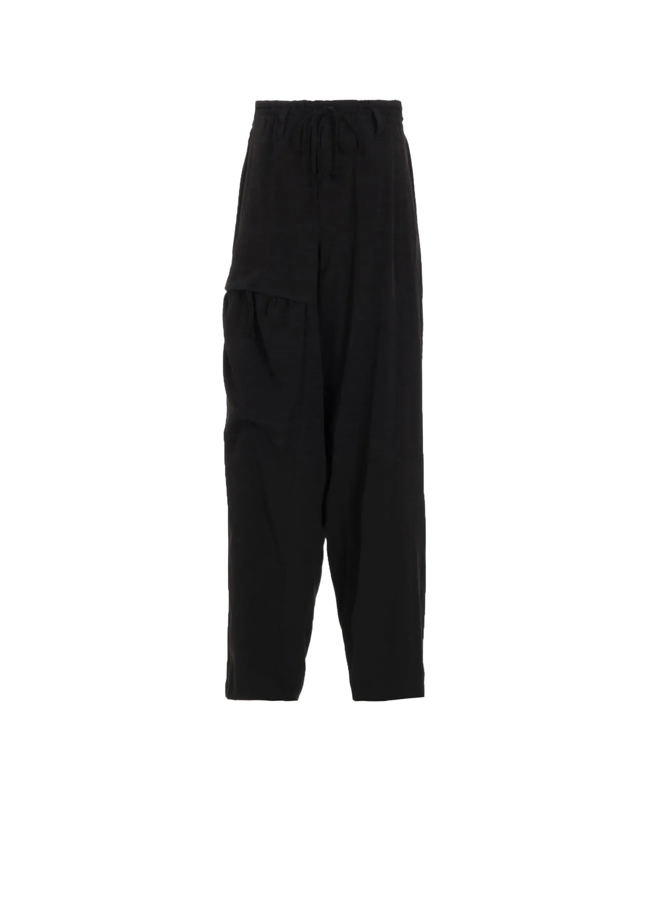 CREPE de CHINE SHIRRING POCKETS TAPERED PANTS sold by Yohji Yamamoto
