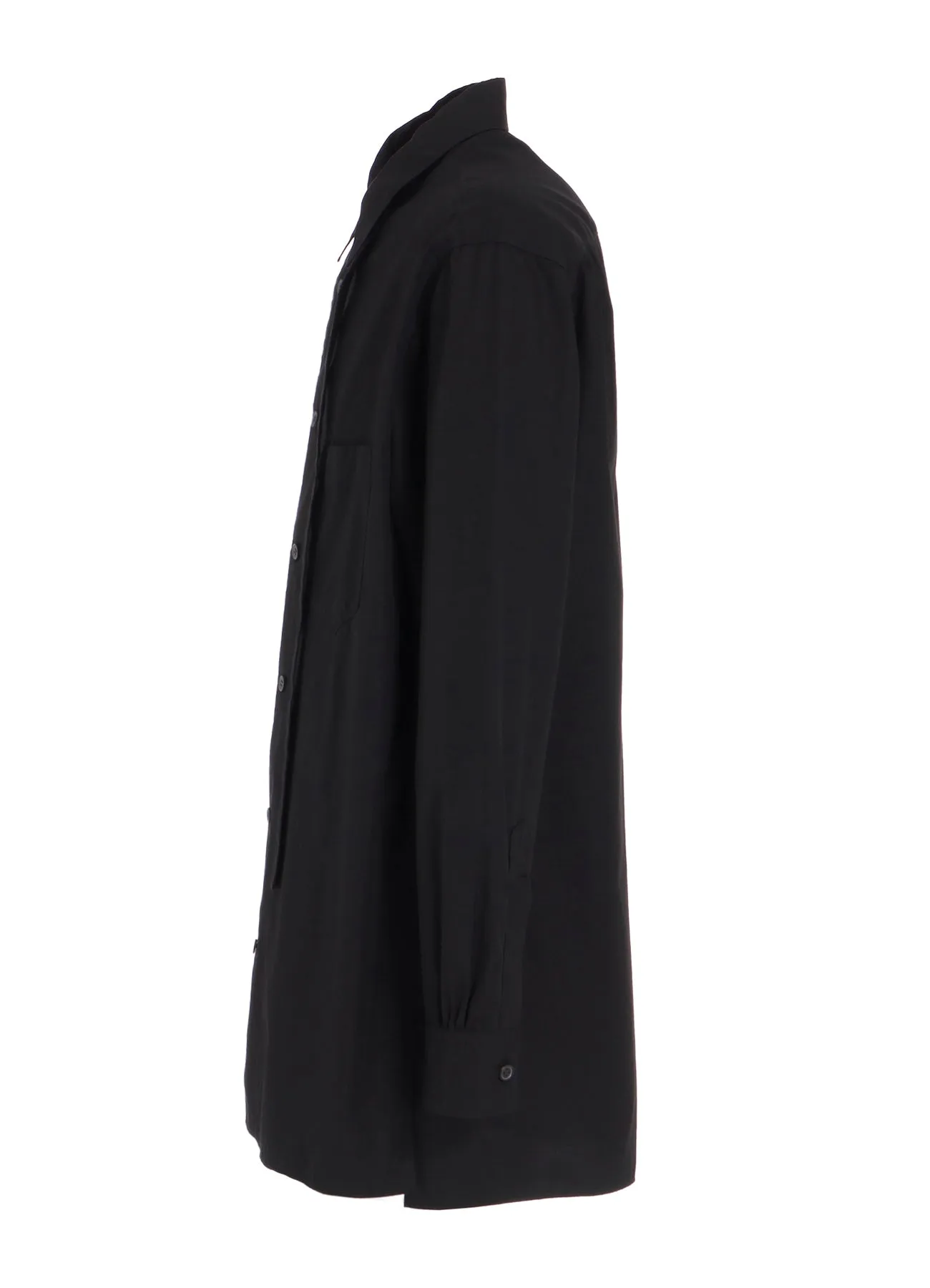 COTTON BROAD RIBON STAND COLLAR SHIRT sold by Yohji Yamamoto product image thumbnail 3