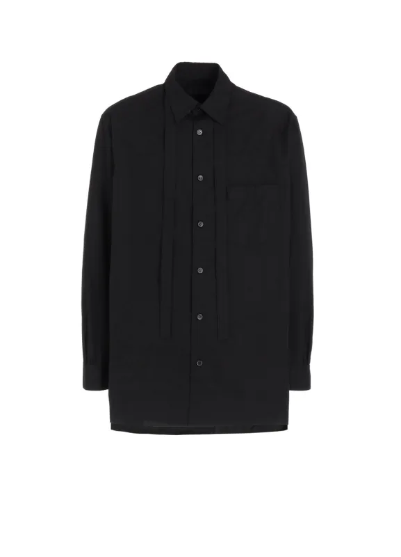 COTTON BROAD RIBON STAND COLLAR SHIRT made by Yohji Yamamoto