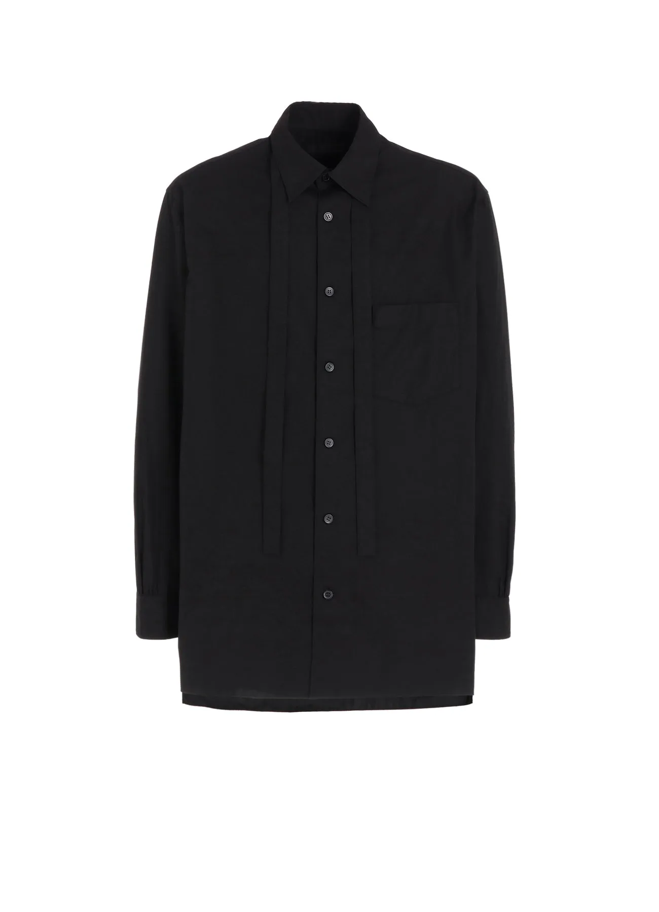 COTTON BROAD RIBON STAND COLLAR SHIRT sold by Yohji Yamamoto