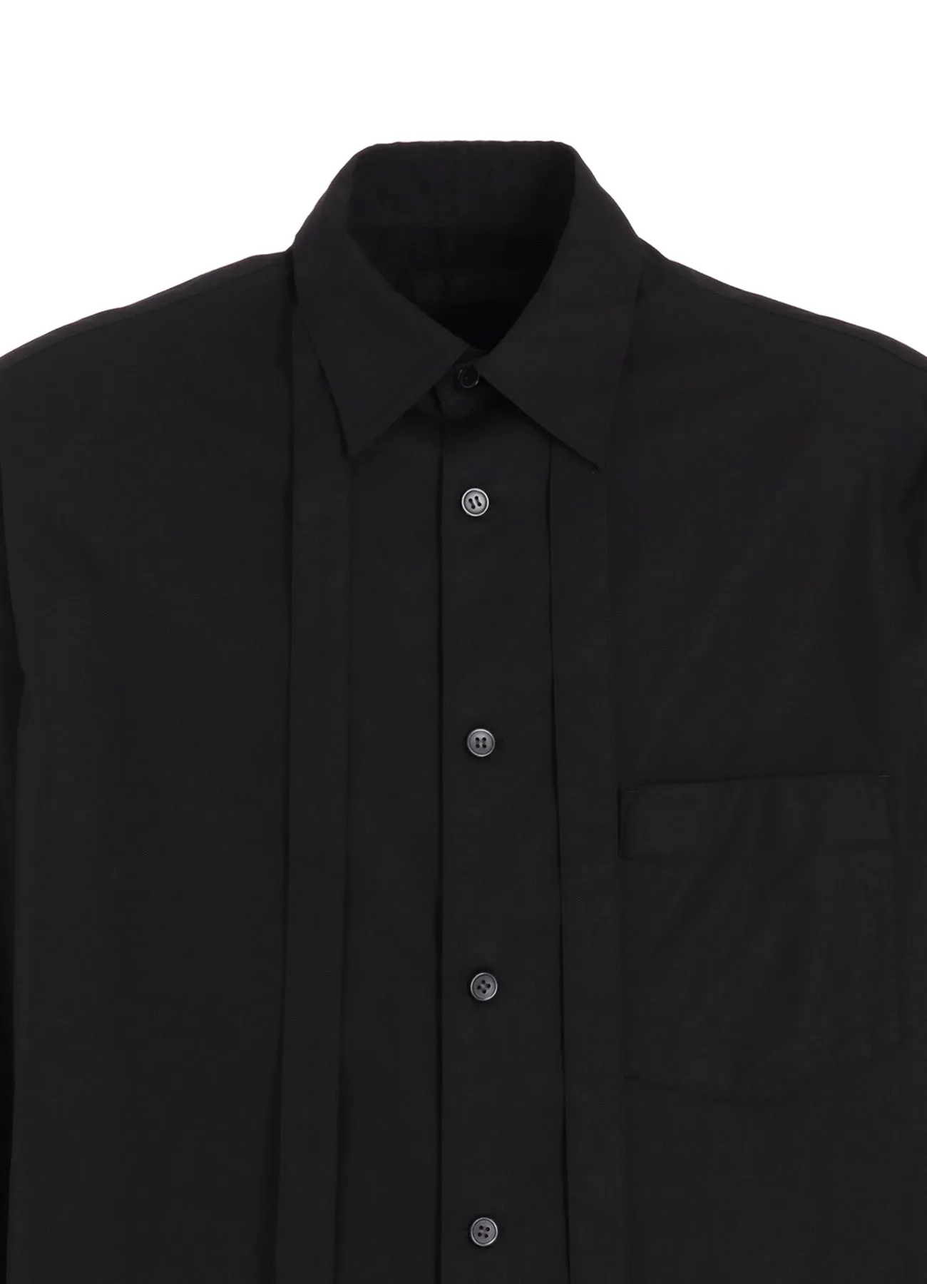 COTTON BROAD RIBON STAND COLLAR SHIRT sold by Yohji Yamamoto product image thumbnail 5
