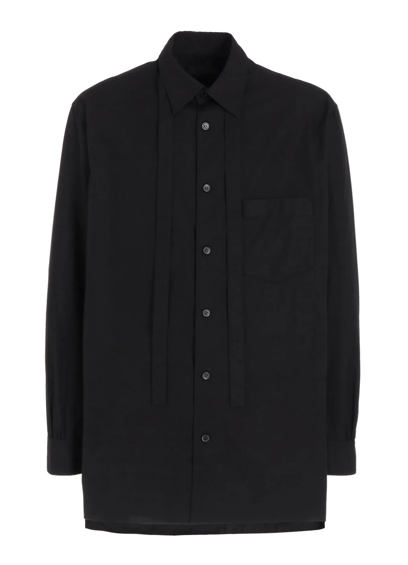 COTTON BROAD RIBON STAND COLLAR SHIRT sold by Yohji Yamamoto product image thumbnail 2