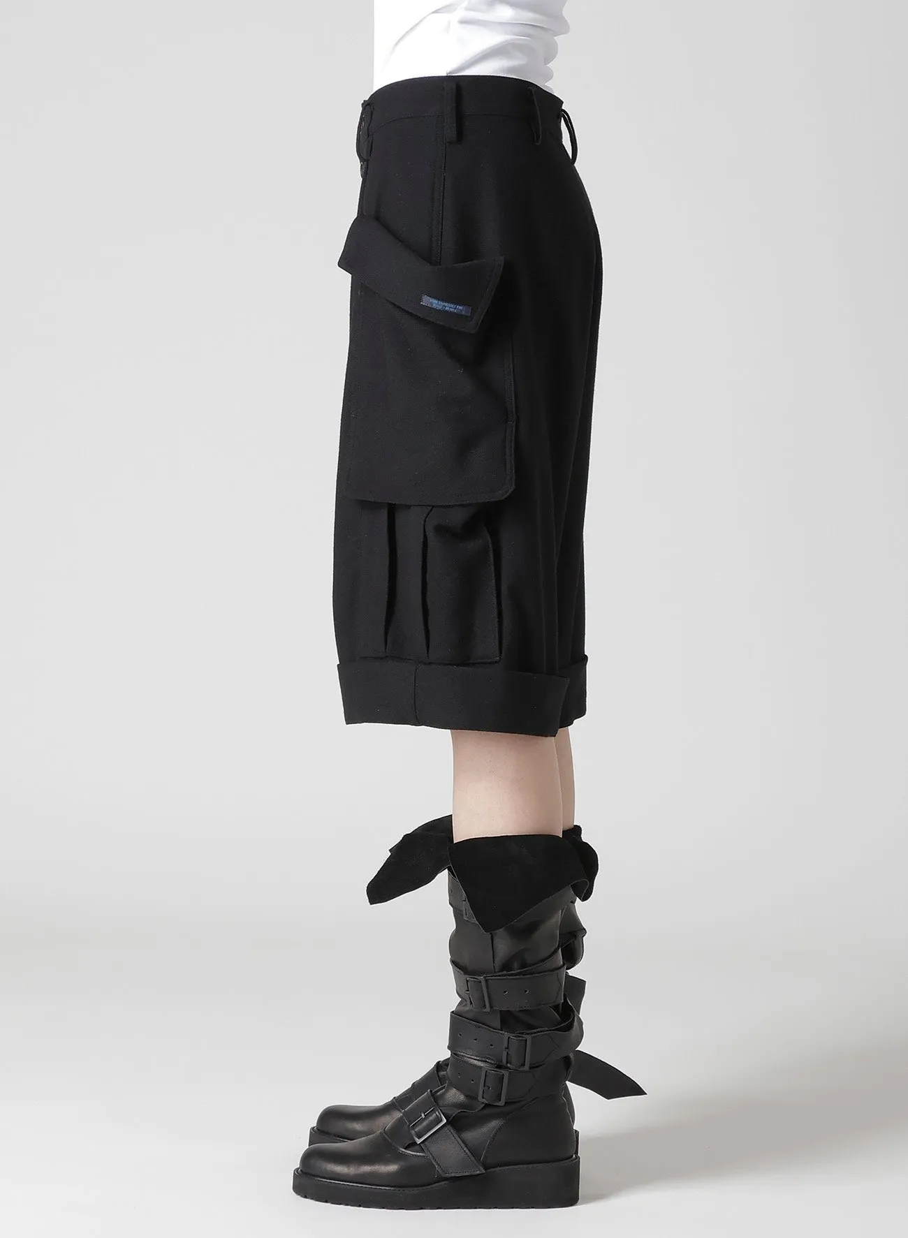 FLANNEL SHORT CARGO PANTS sold by Yohji Yamamoto product image thumbnail 4