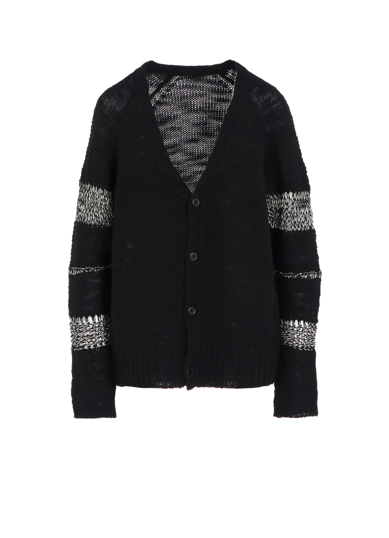 PLAIN STITCH COLOR COMBI V NECK CARDIGAN sold by Yohji Yamamoto