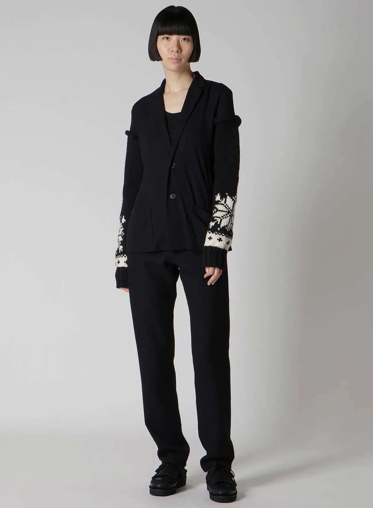 WOOL INTERLOCK SNOW PATTERN JACKET sold by Yohji Yamamoto product image thumbnail 3