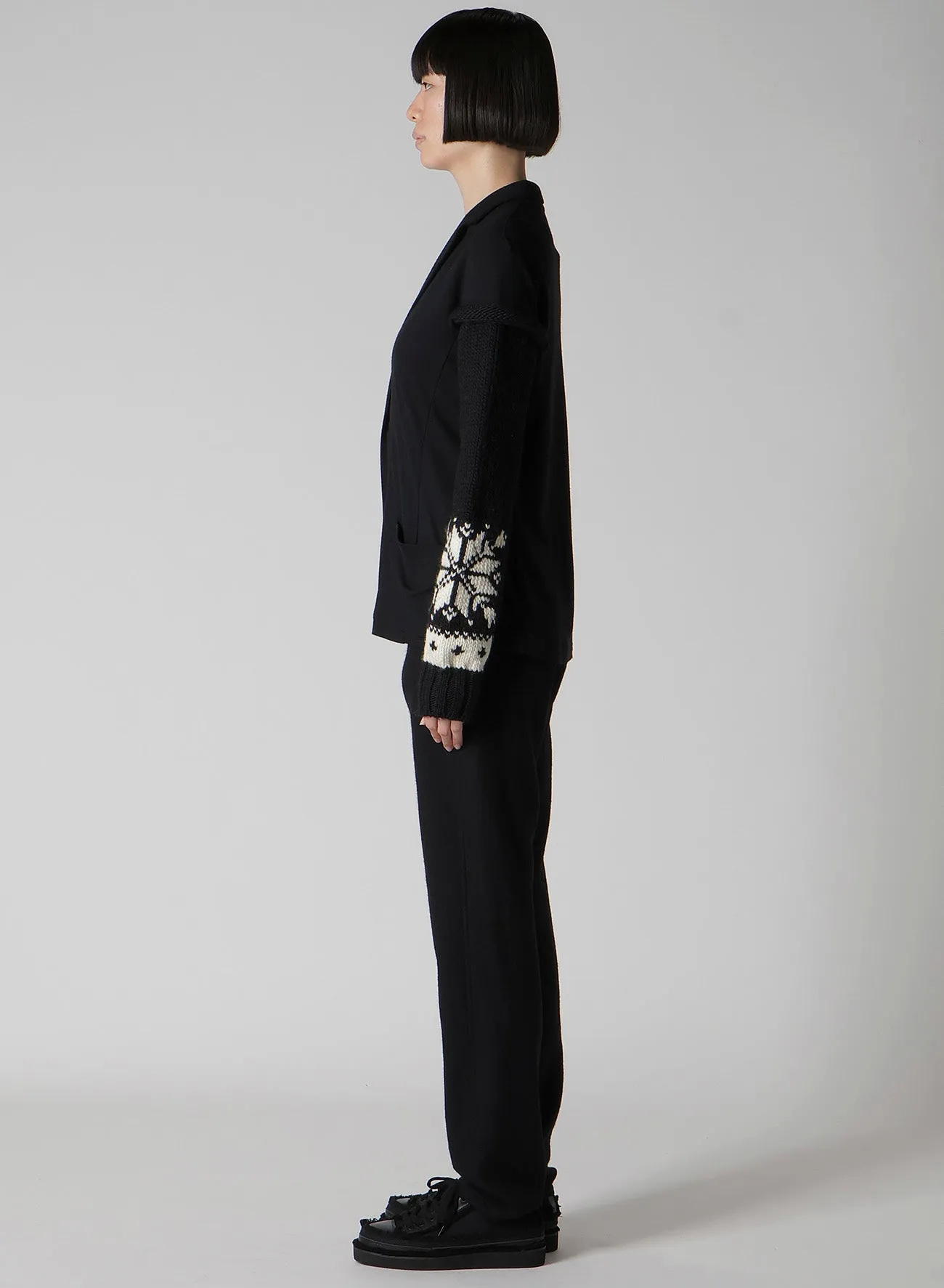 WOOL INTERLOCK SNOW PATTERN JACKET sold by Yohji Yamamoto product image thumbnail 4