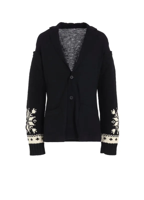 WOOL INTERLOCK SNOW PATTERN JACKET sold by Yohji Yamamoto