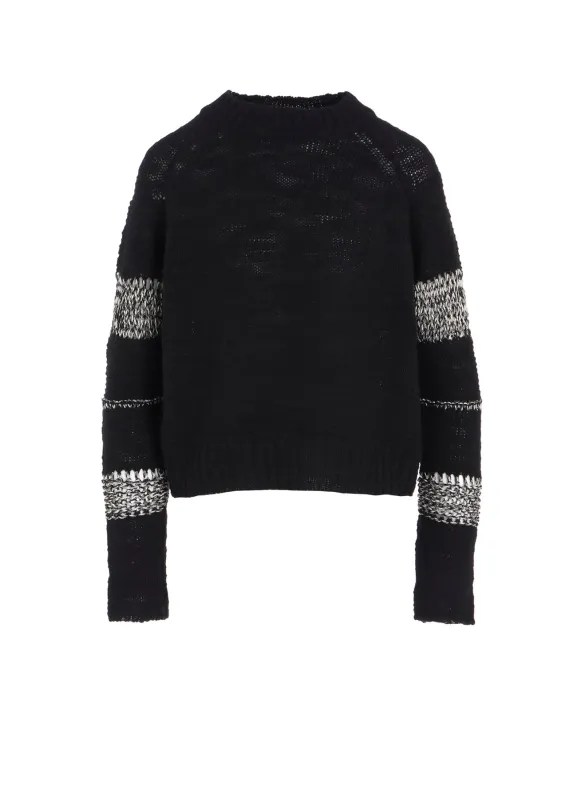 PLAIN STITCH COLOR COMBI ROUND NECK PO sold by Yohji Yamamoto