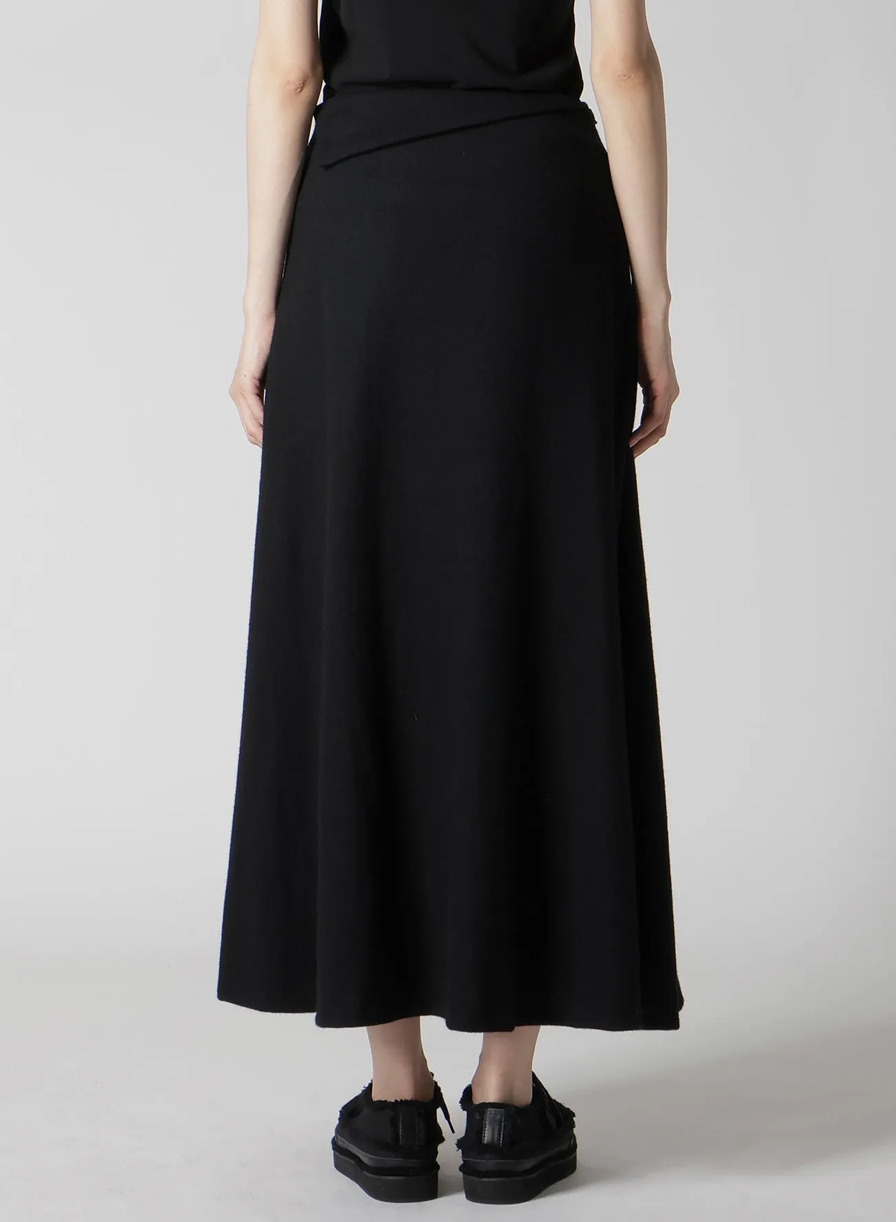 SOFT WOLLEN 1/14 B FOLDED DETAIL SKIRT sold by Yohji Yamamoto product image thumbnail 5