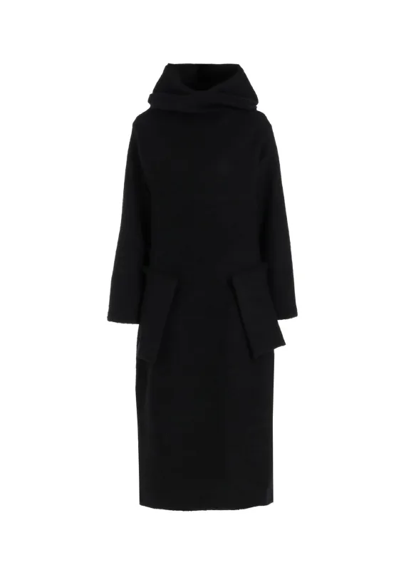 WOOL SHEEP PILE HIGH NECK DRESS made by Yohji Yamamoto
