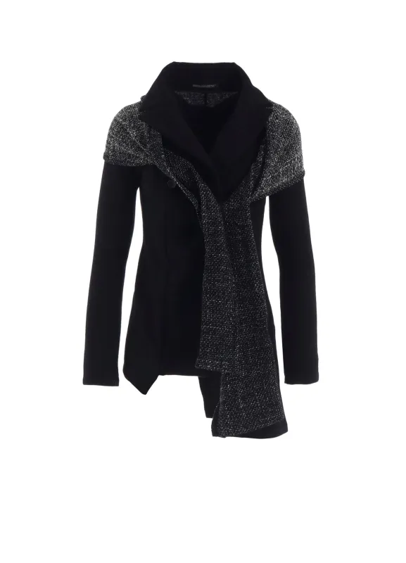 SOFT WOLLEN 1/14 FABRIC COMBI O COLLAR JACKET sold by Yohji Yamamoto