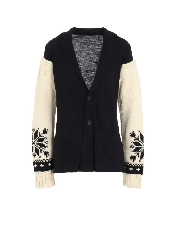 WOOL INTERLOCK SNOW PATTERN JACKET sold by Yohji Yamamoto