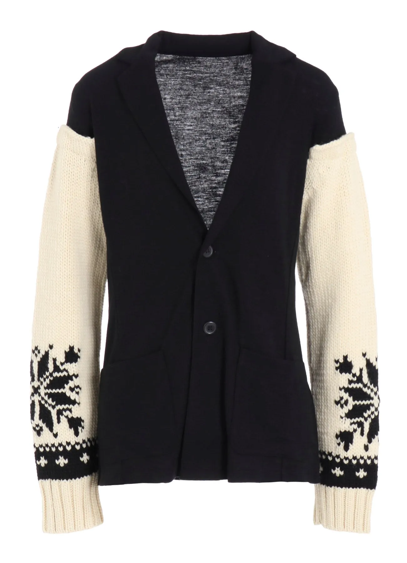 WOOL INTERLOCK SNOW PATTERN JACKET sold by Yohji Yamamoto product image thumbnail 2