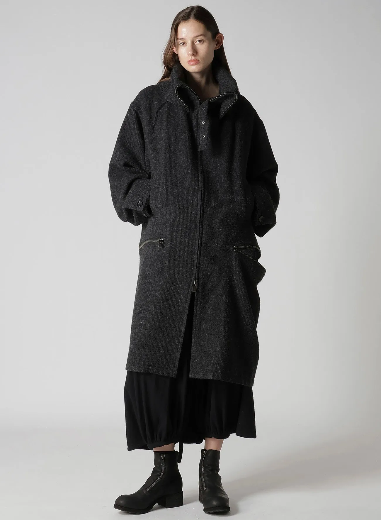 SOFT WOLLEN 1/14 F GATHERED PANTS sold by Yohji Yamamoto product image thumbnail 3