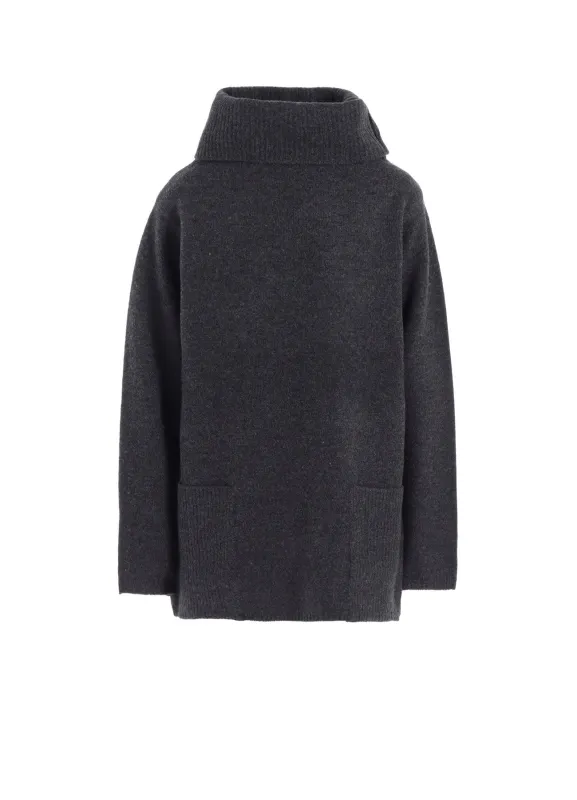 5G3P PLAIN STITCH 1x1 RIB BIG HIGH NECK PO sold by Yohji Yamamoto