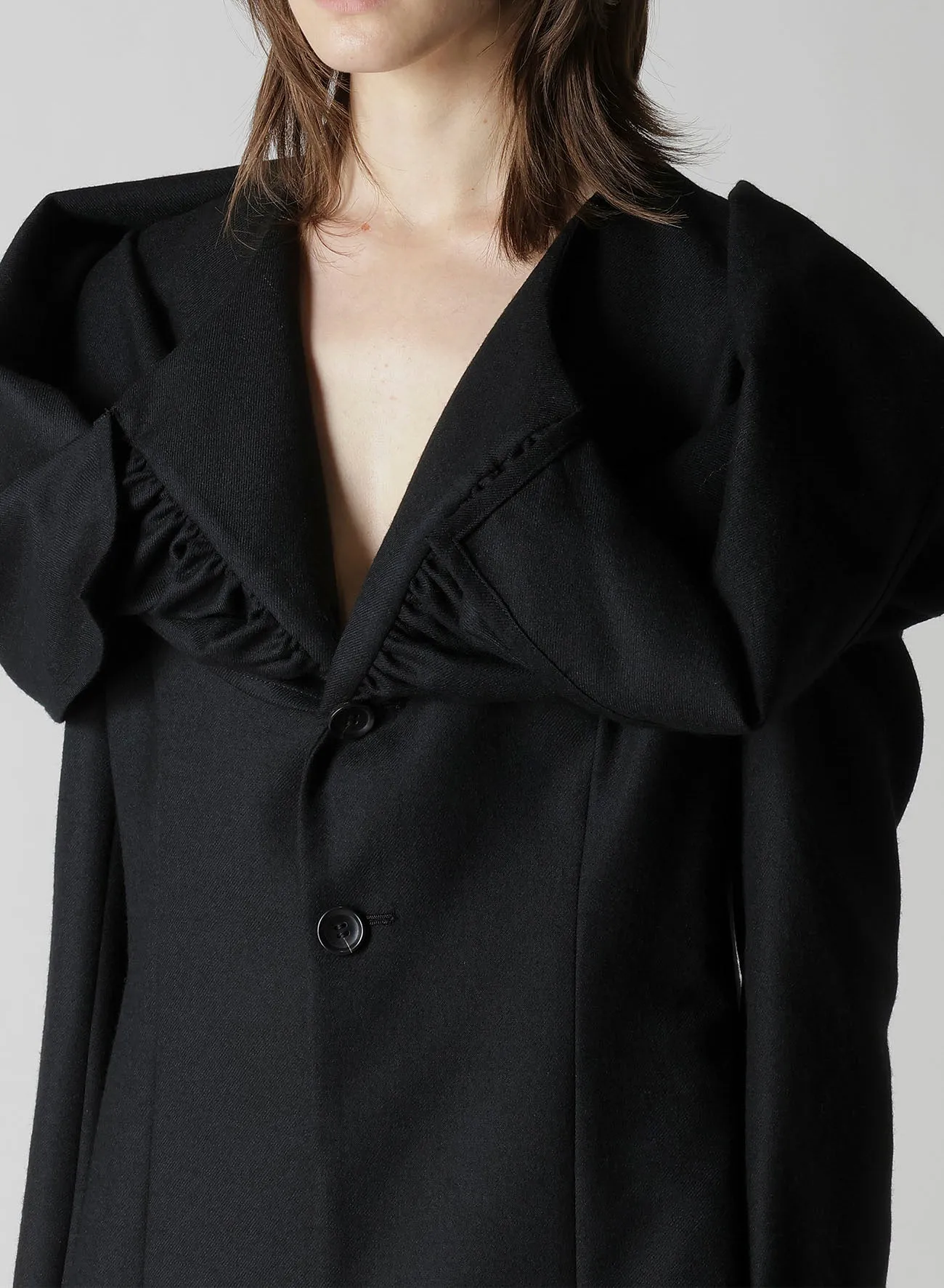 W/SAXONY GATHERED STOLE D JACKET sold by Yohji Yamamoto product image thumbnail 3