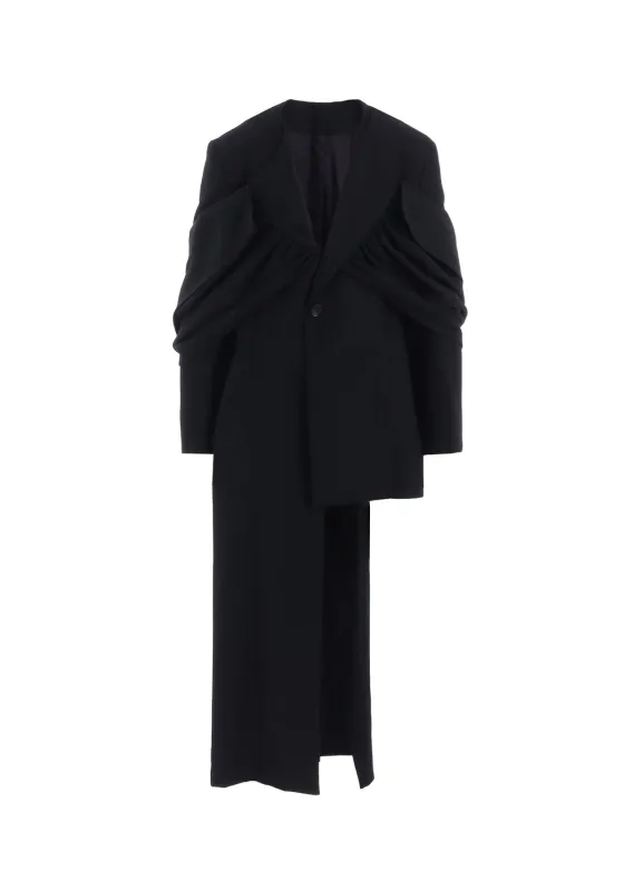 W/SAXONY GATHERED STOLE D JACKET sold by Yohji Yamamoto