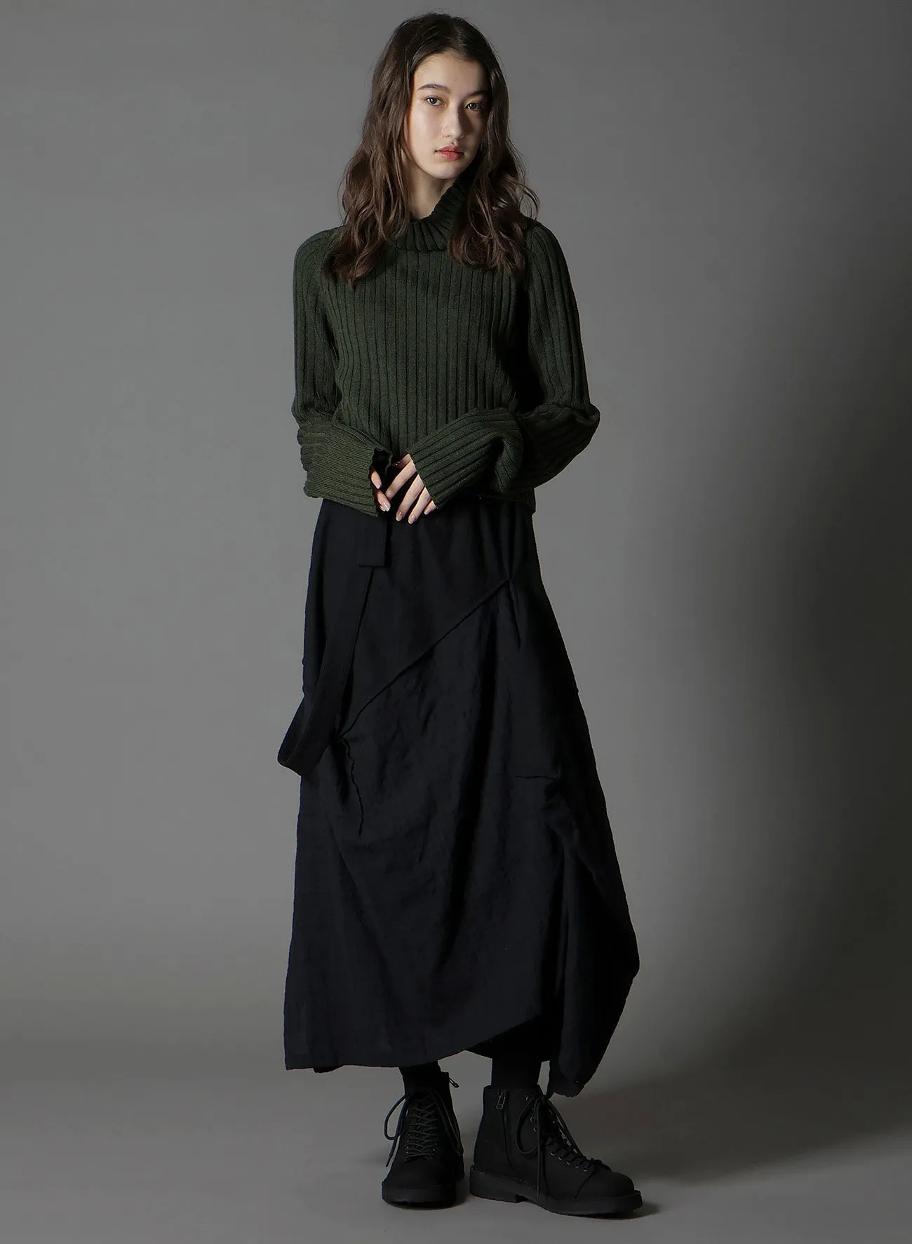 REFINE PLAID + REFINE GAUZE SQUARE SKIRT sold by Yohji Yamamoto product image thumbnail 2
