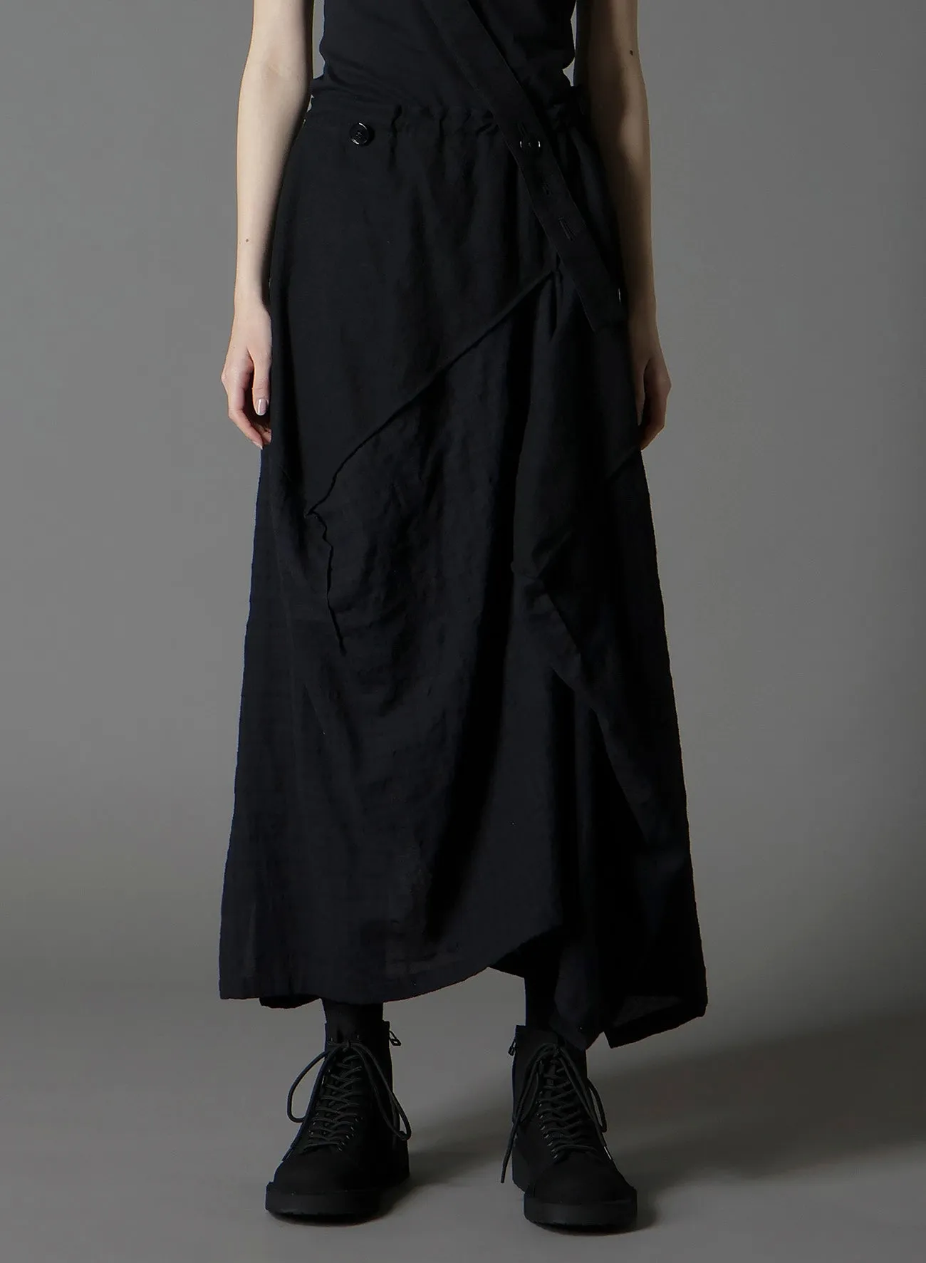 REFINE PLAID + REFINE GAUZE SQUARE SKIRT sold by Yohji Yamamoto product image thumbnail 4