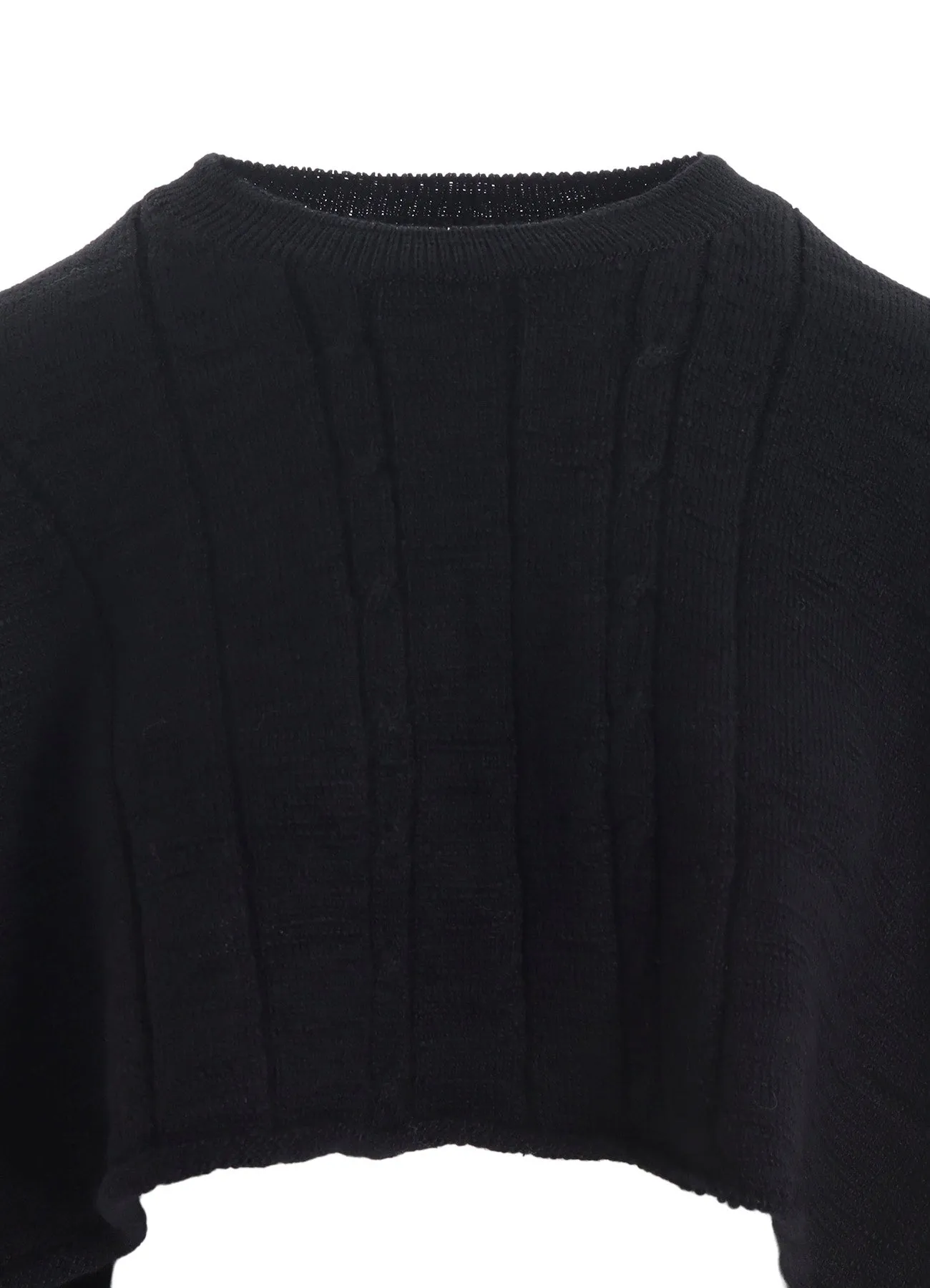 SLUB WOOL DESIGN KNIT PULLOVER sold by Yohji Yamamoto product image thumbnail 5