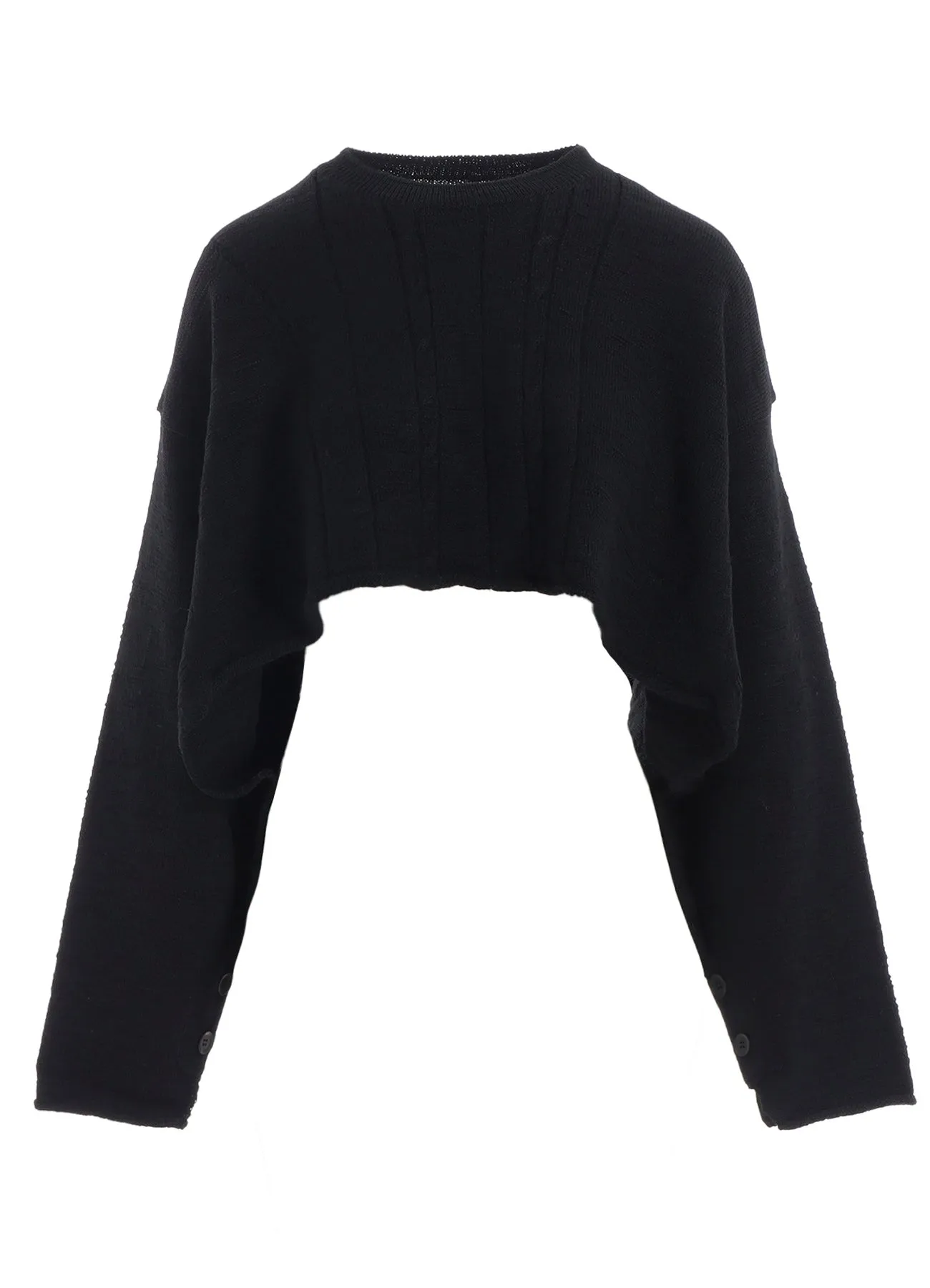 SLUB WOOL DESIGN KNIT PULLOVER sold by Yohji Yamamoto product image thumbnail 2
