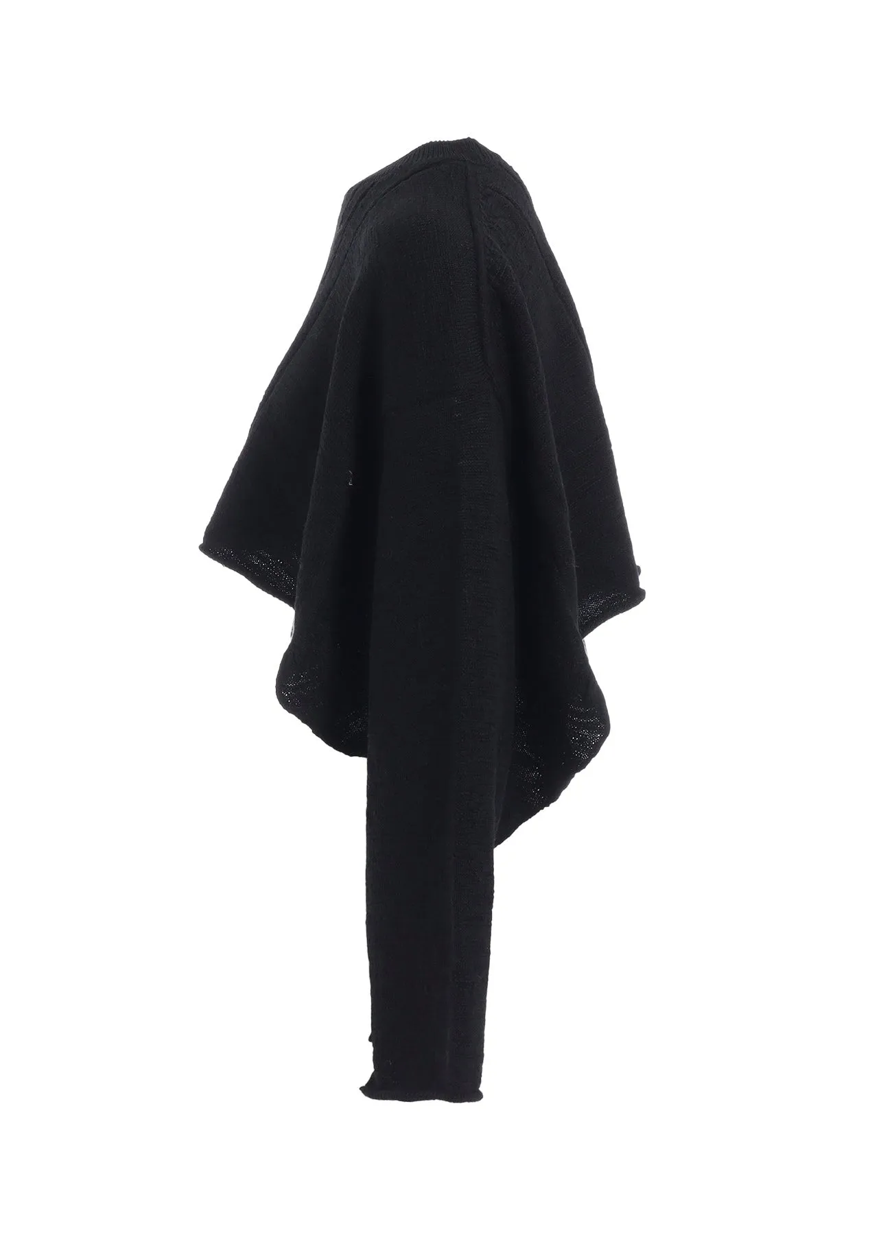 SLUB WOOL DESIGN KNIT PULLOVER sold by Yohji Yamamoto product image thumbnail 3