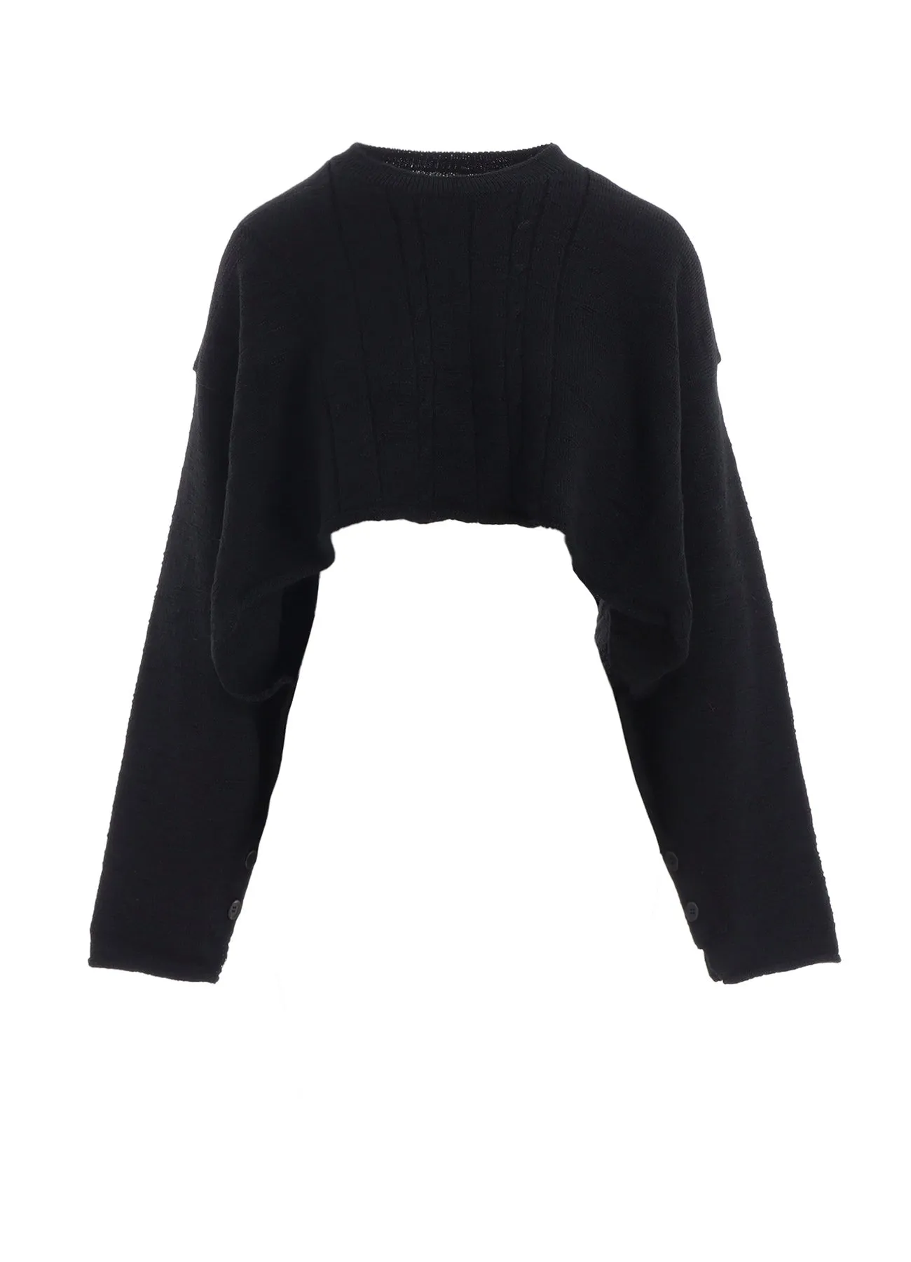SLUB WOOL DESIGN KNIT PULLOVER sold by Yohji Yamamoto