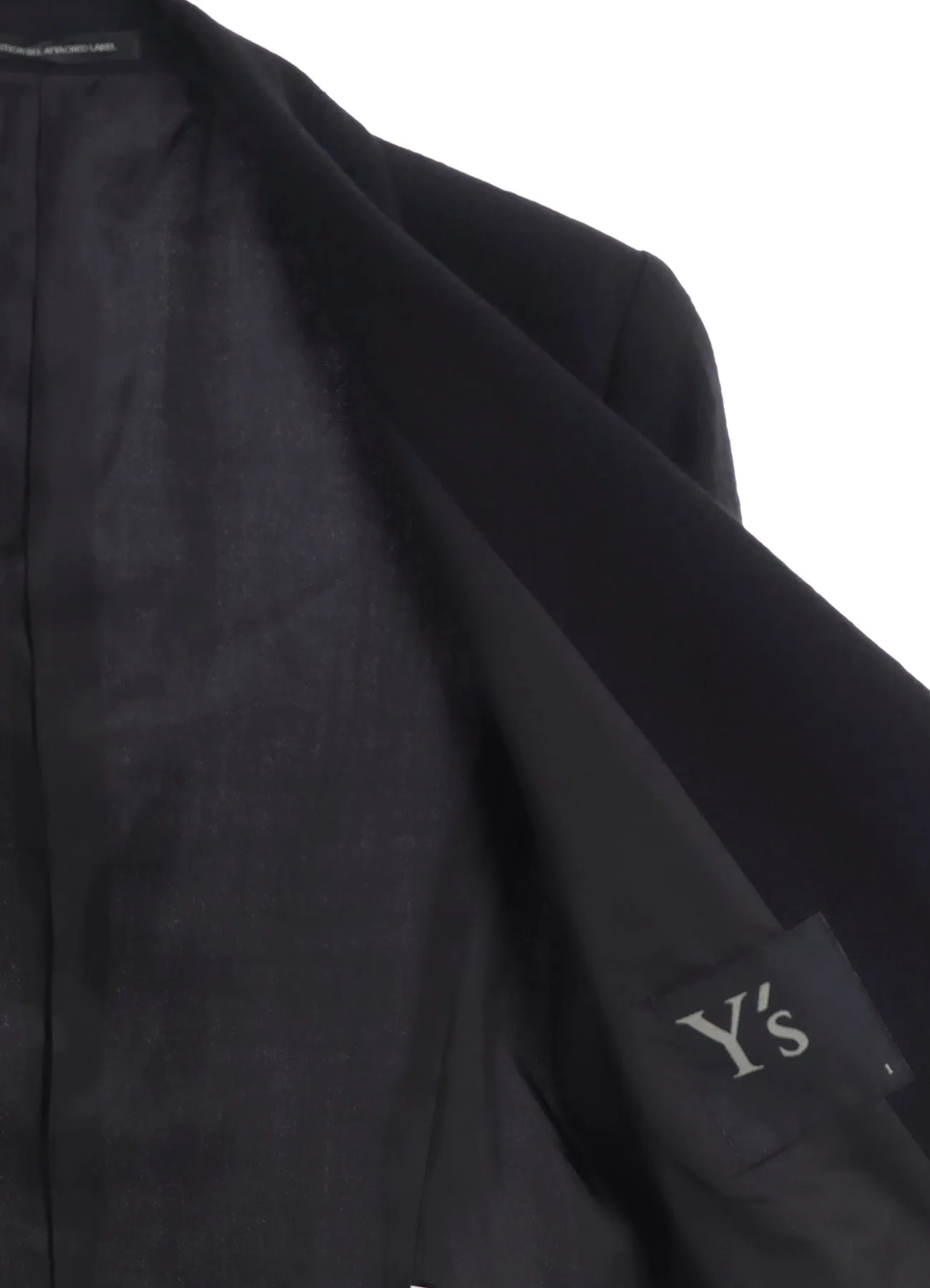 WOOL GAUZE TWILL LEFT FRONT DRAPE JACKET sold by Yohji Yamamoto product image thumbnail 4