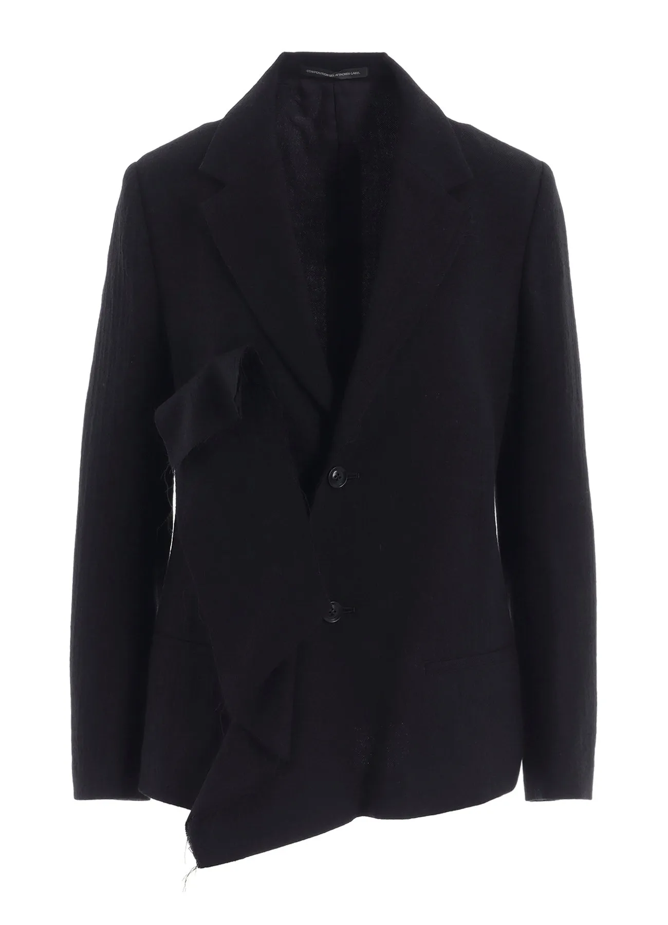 WOOL GAUZE TWILL LEFT FRONT DRAPE JACKET sold by Yohji Yamamoto product image thumbnail 2
