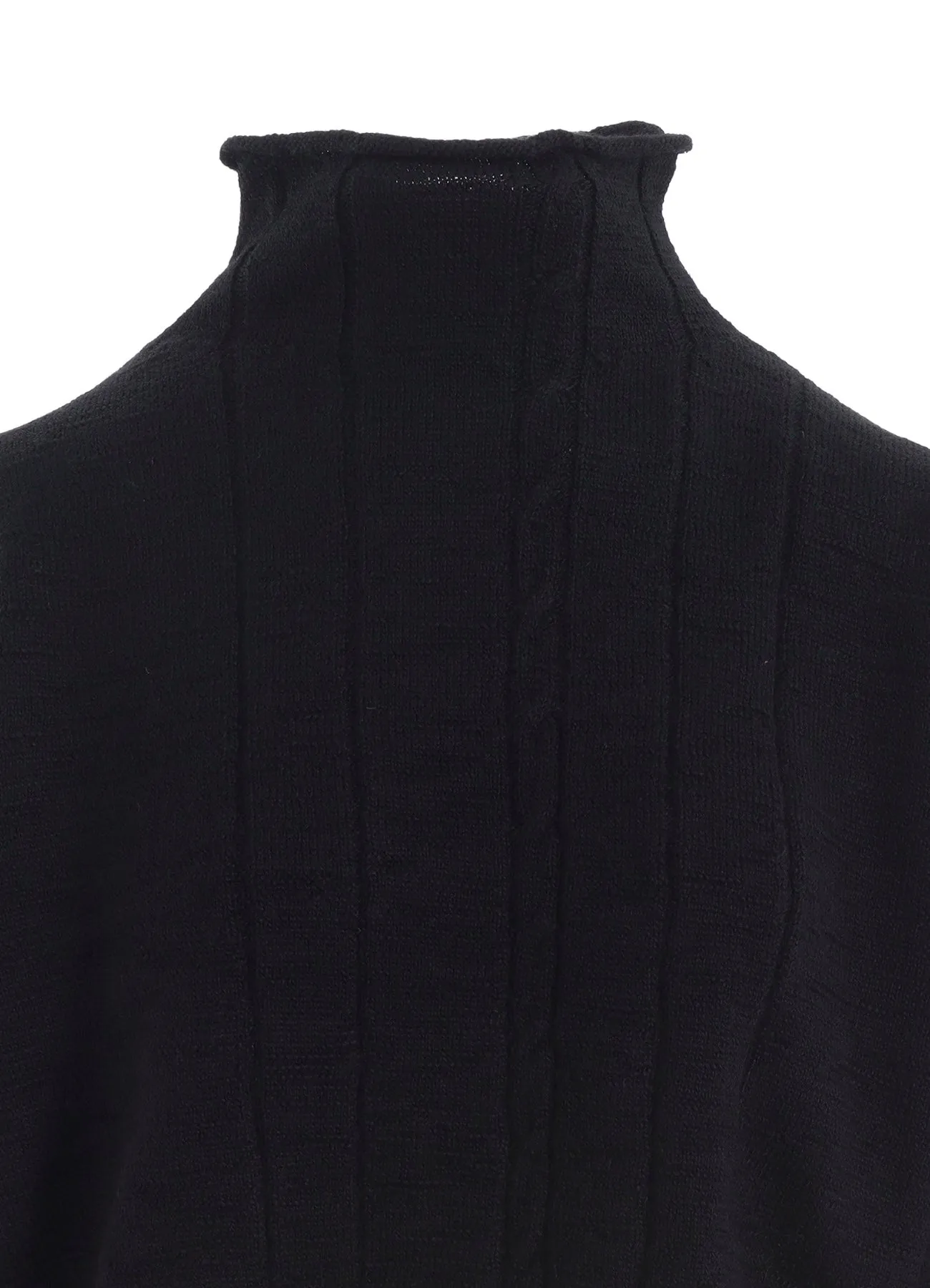 SLUB WOOL DESIGN KNIT SHORT PULLOVER sold by Yohji Yamamoto product image thumbnail 5