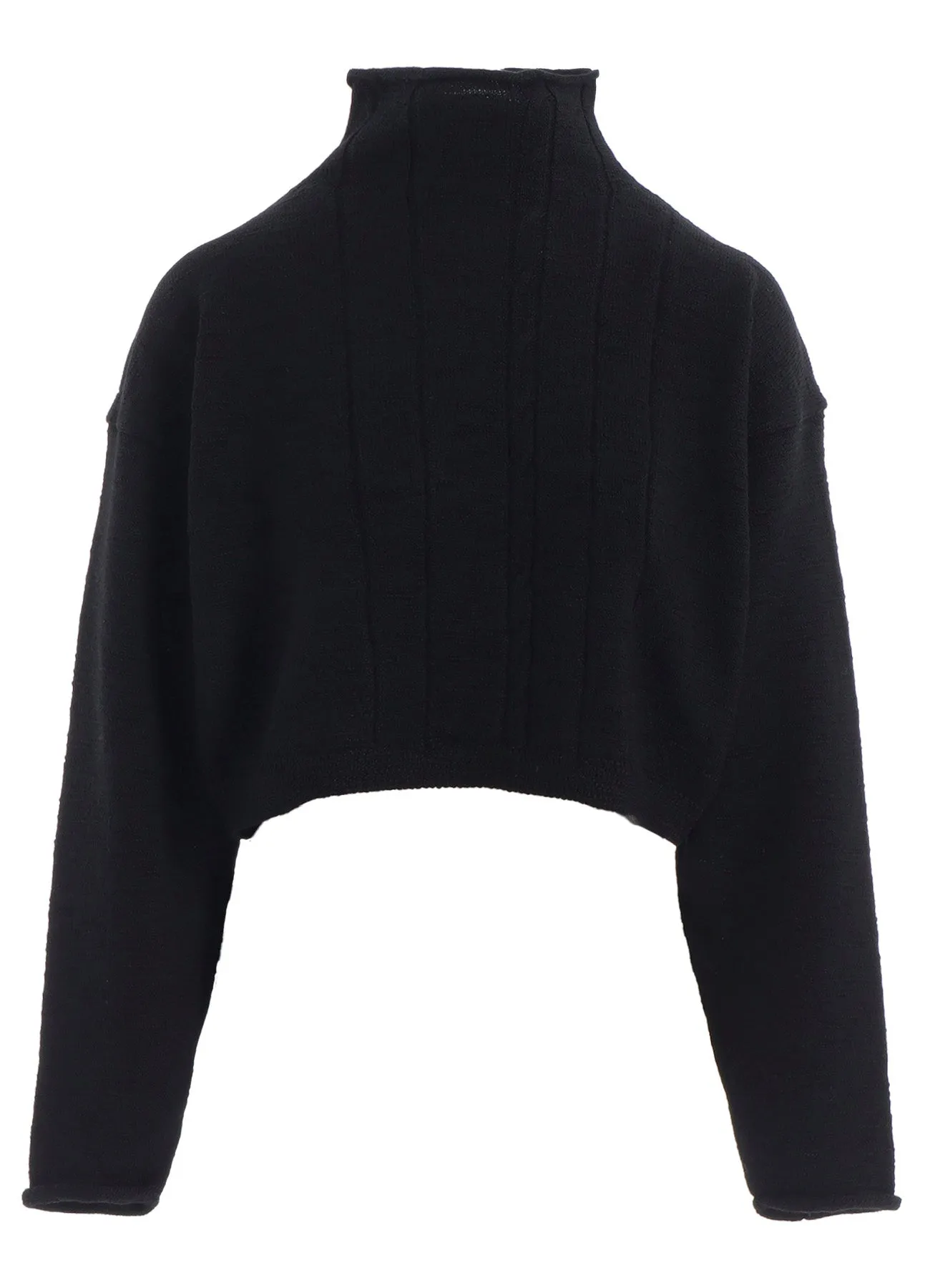 SLUB WOOL DESIGN KNIT SHORT PULLOVER sold by Yohji Yamamoto product image thumbnail 2