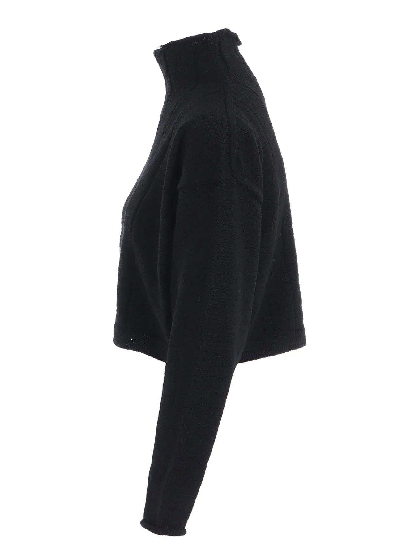 SLUB WOOL DESIGN KNIT SHORT PULLOVER sold by Yohji Yamamoto product image thumbnail 3