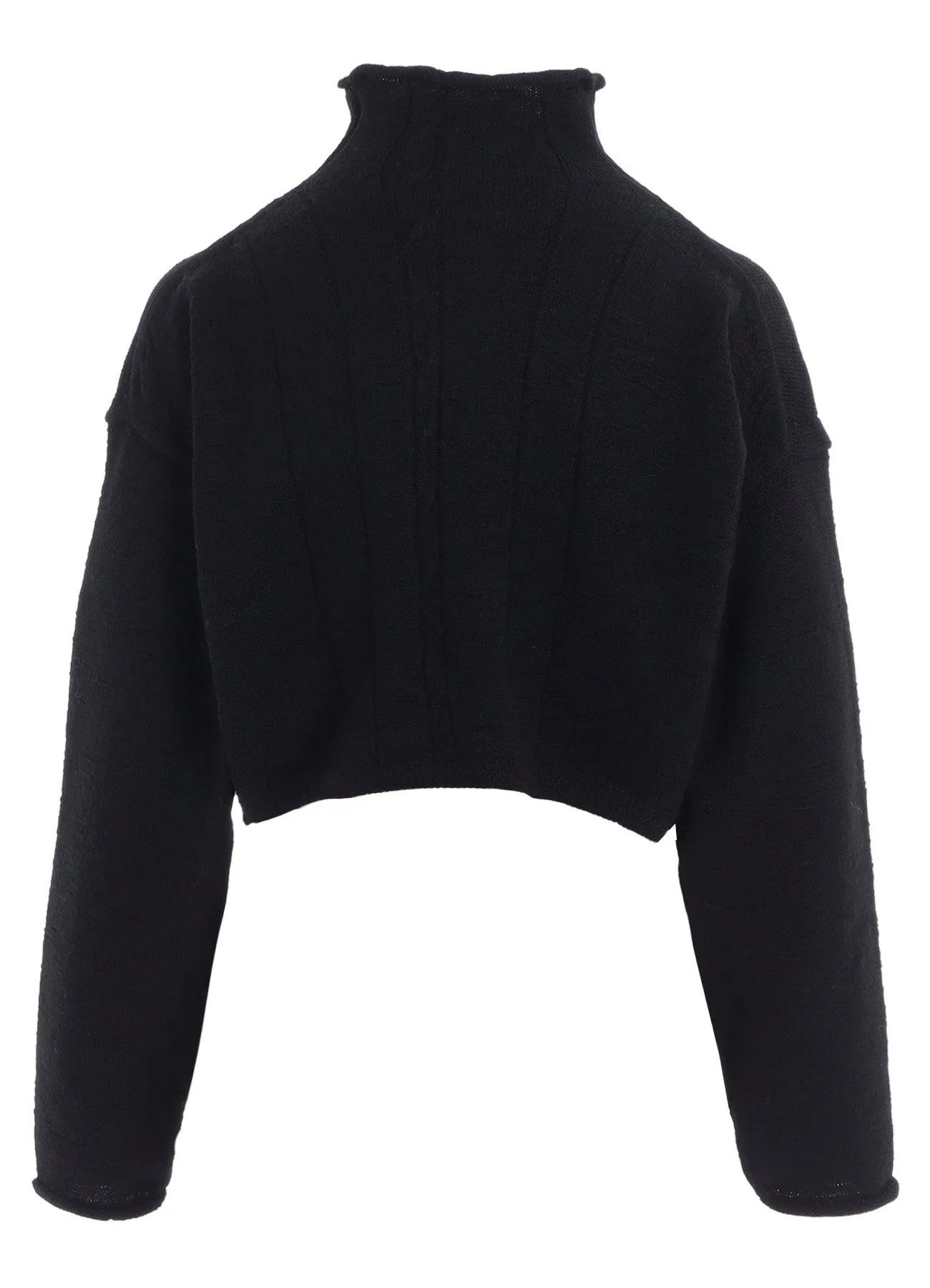SLUB WOOL DESIGN KNIT SHORT PULLOVER sold by Yohji Yamamoto product image thumbnail 4
