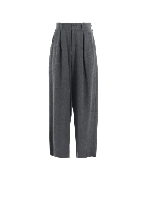 WOOL GAUZE TWILL TUCK WIDE PANTS sold by Yohji Yamamoto