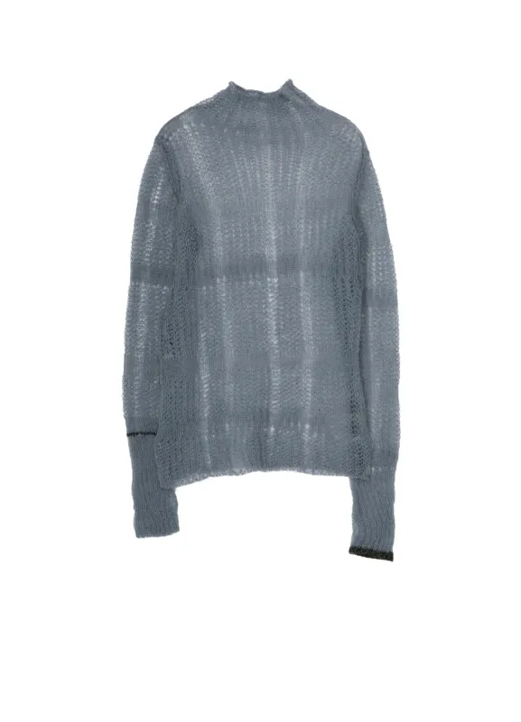 SHEER PLAID ASYMMETRIC LONG KNIT sold by Yohji Yamamoto