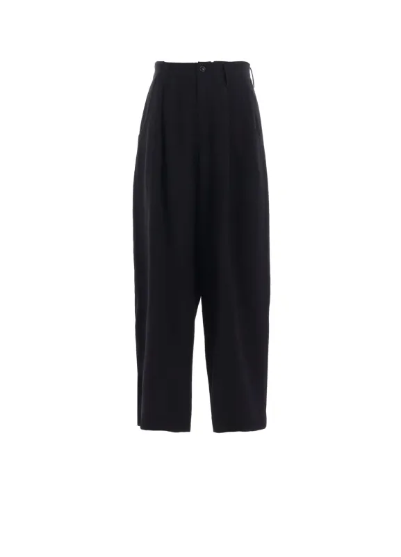 WOOL GAUZE TWILL TUCK WIDE PANTS sold by Yohji Yamamoto