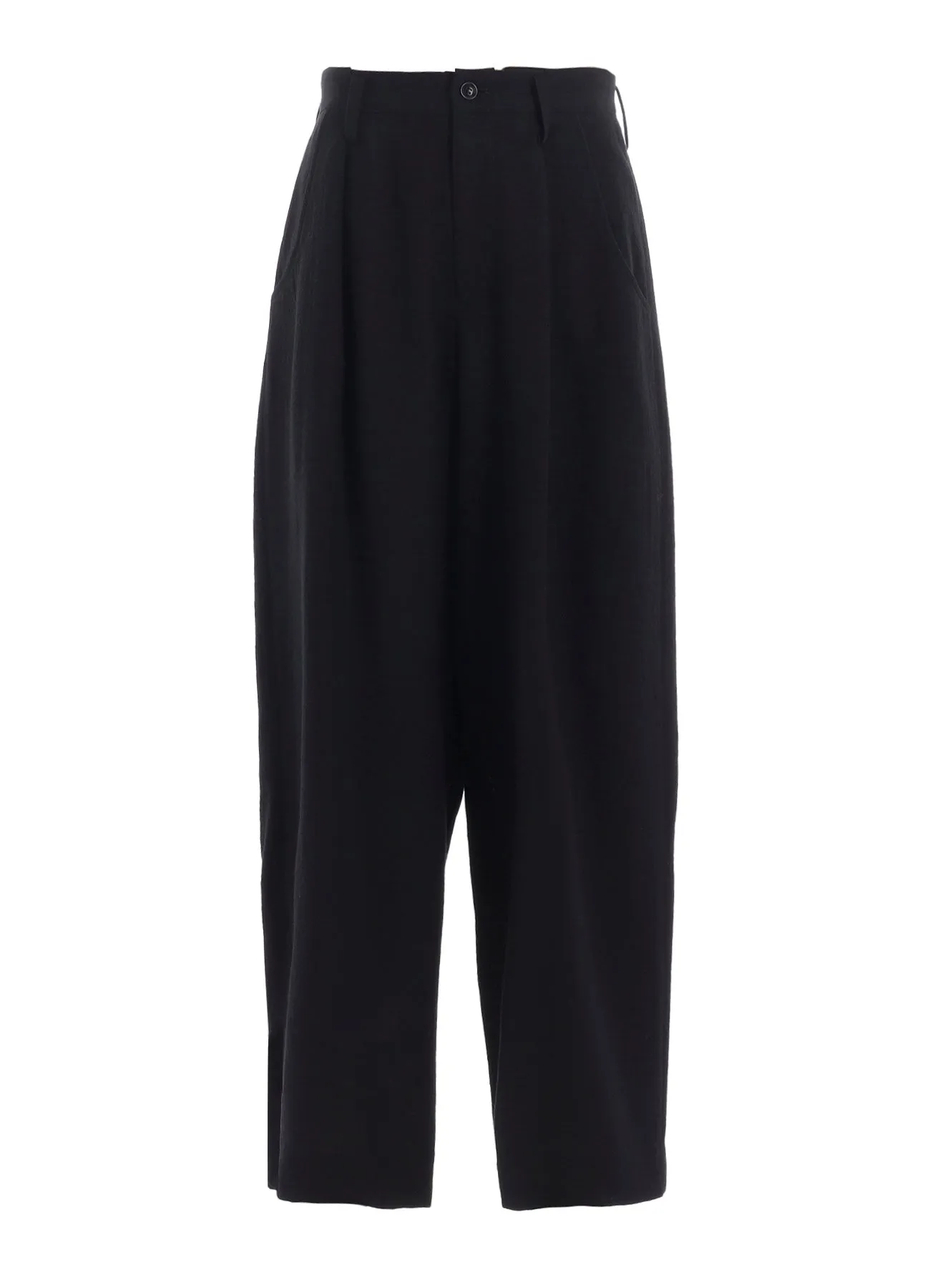 WOOL GAUZE TWILL TUCK WIDE PANTS sold by Yohji Yamamoto product image thumbnail 2