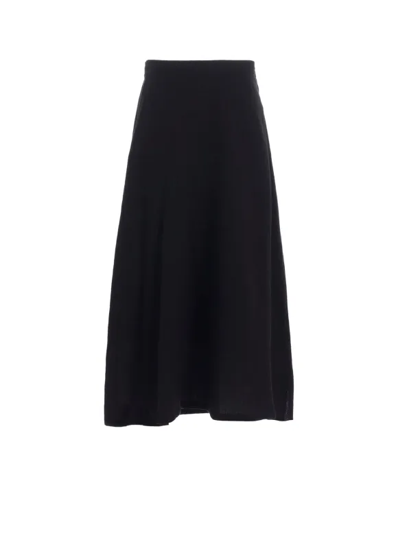 WOOL GAUZE TWILL ASYMMETRIC FLARE SKIRT sold by Yohji Yamamoto