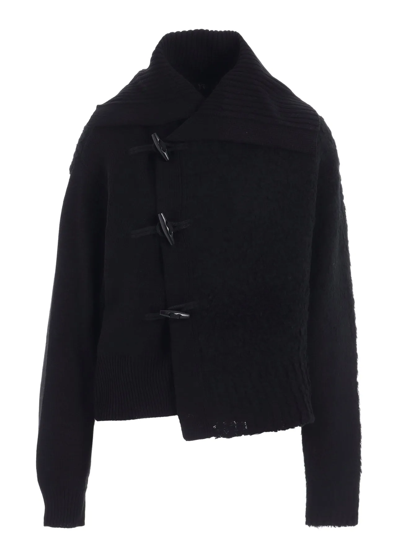 TOGGLE BUTTON ASYMMETRIC CARDIGAN sold by Yohji Yamamoto product image thumbnail 2