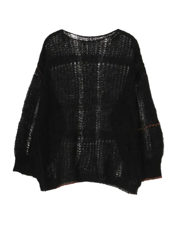 SHEER PLAID BOAT NECK KNIT sold by Yohji Yamamoto