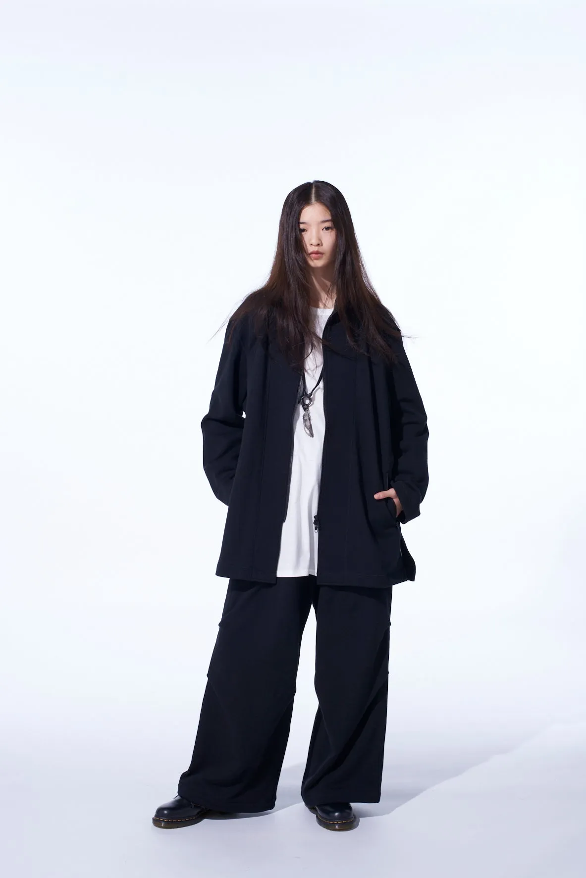 FRENCH TERRY TUCKED PANTS sold by Yohji Yamamoto product image thumbnail 2