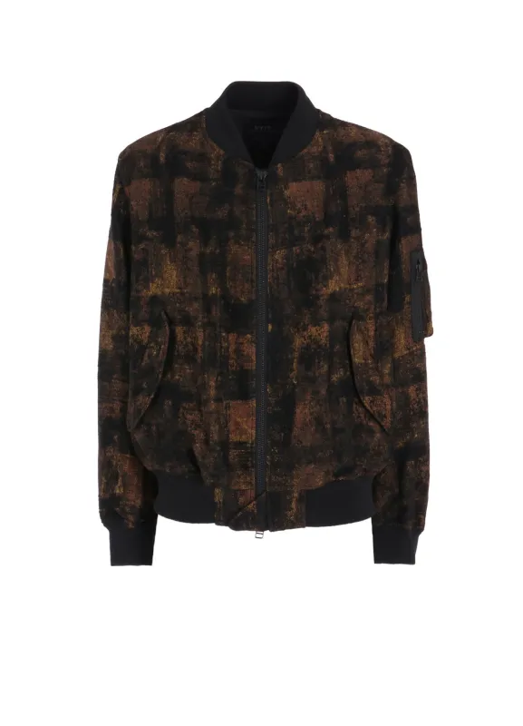 CHECK JACQUARD BOMBER JACKET sold by Yohji Yamamoto