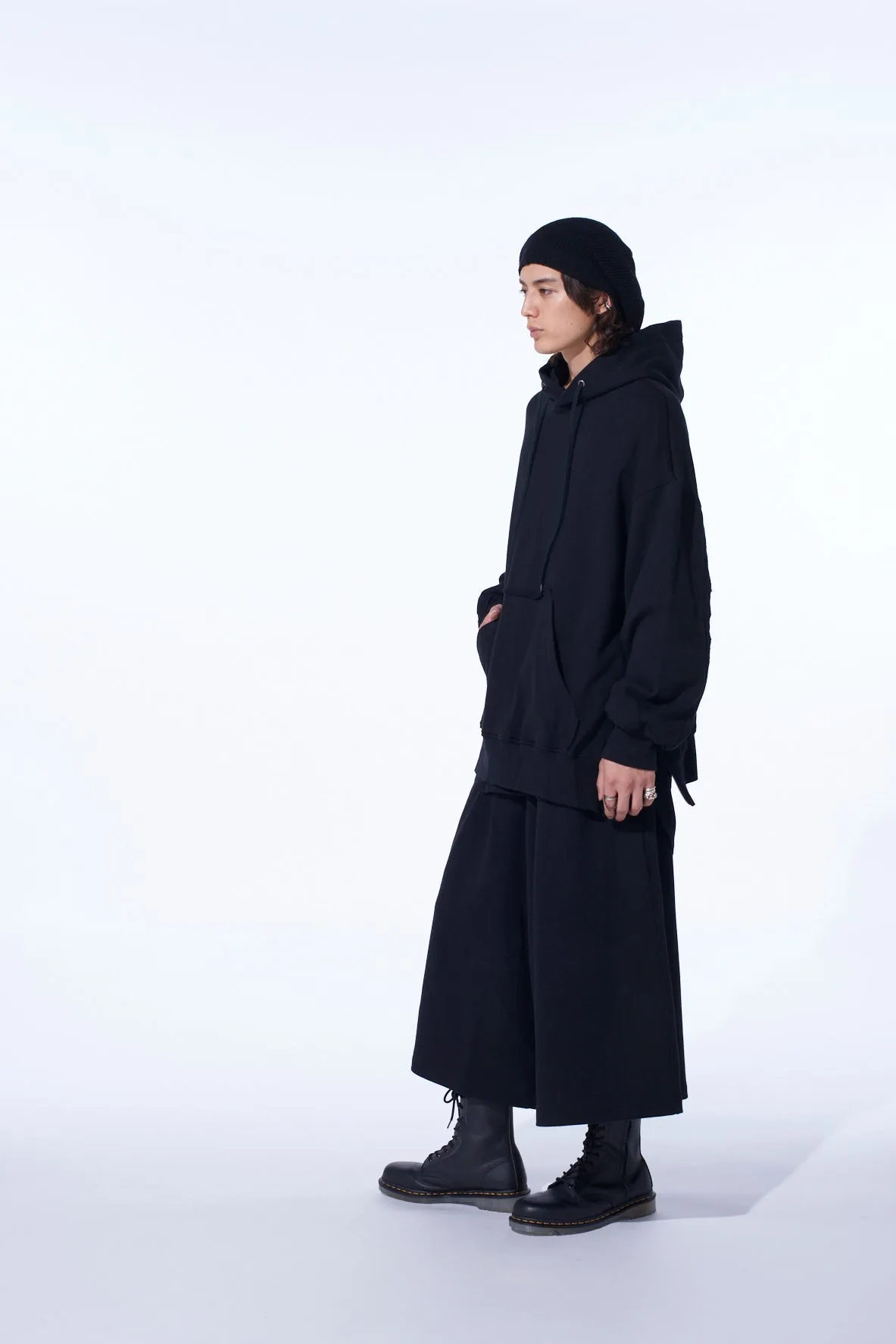 FRENCH TERRY SIDE ZIP HOODIE sold by Yohji Yamamoto product image thumbnail 3