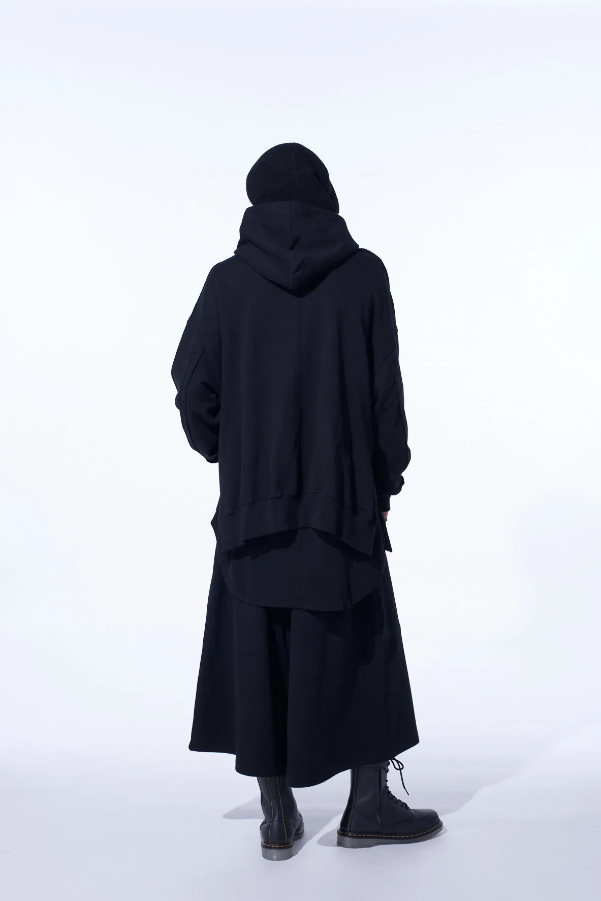 FRENCH TERRY SIDE ZIP HOODIE sold by Yohji Yamamoto product image thumbnail 4