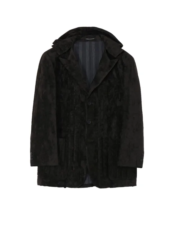 LINEN VELVET PADDED HOOD JACKET made by Yohji Yamamoto