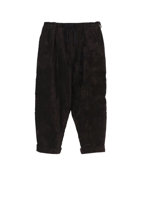 LINEN VELVET HORIZONTAL PADDED PANTS sold by Yohji Yamamoto