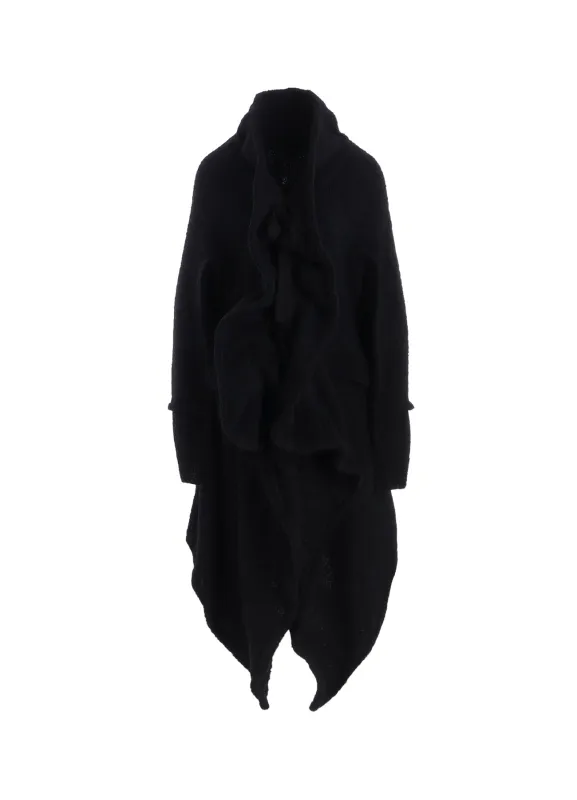 LOOP INLAY FRILLED COLLAR LONG JACKET sold by Yohji Yamamoto