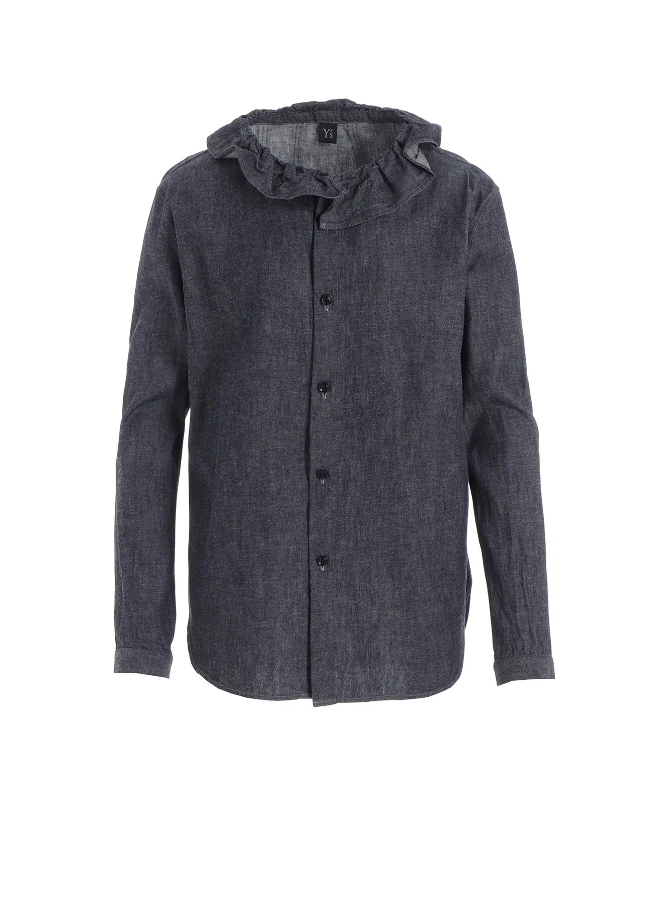 6OZ GATHER COLLAR DENIM SHIRT sold by Yohji Yamamoto