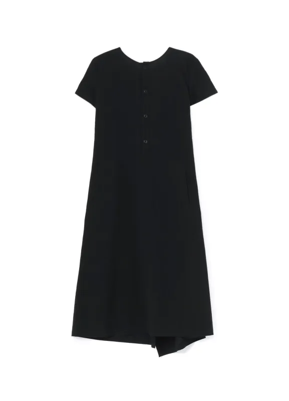 COTTON FLAX POPLIN BACK TIE DRESS sold by Yohji Yamamoto