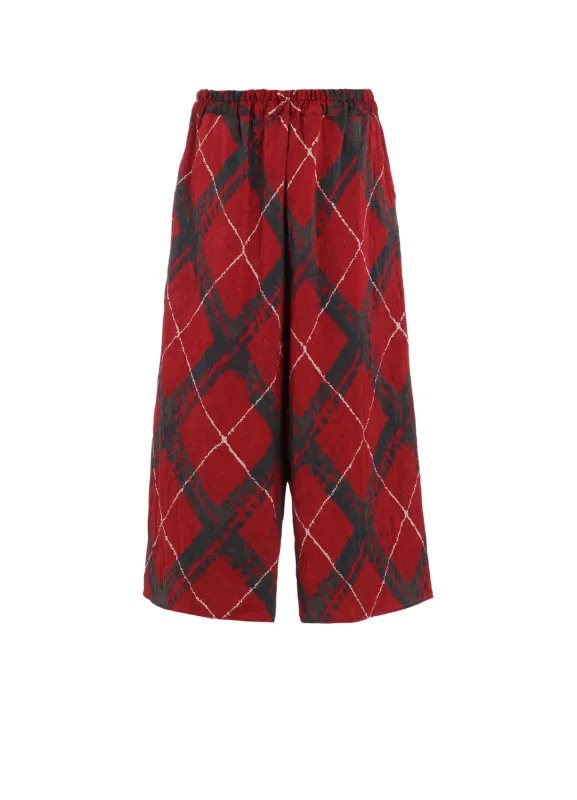 WASHER BIAS PLAID PRINT PENGUIN PANTS sold by Yohji Yamamoto